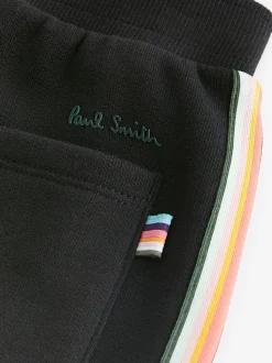 Noir - Short en molleton à rayures Paul Smith Junior Artist garçon