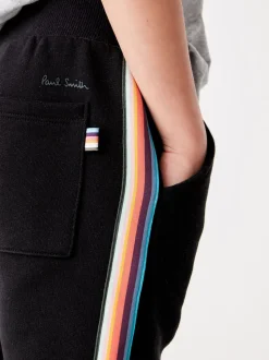 Noir - Short en molleton à rayures Paul Smith Junior Artist garçon