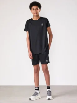 Noir - Short Gym King en polylé léger