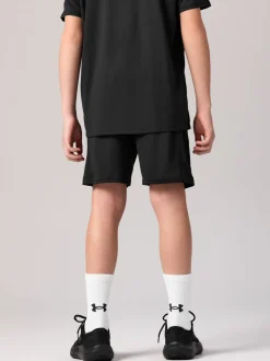 Noir - Short Under Armour Challenger en maille