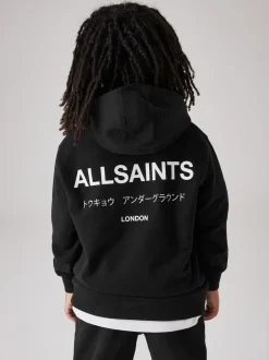 Noir - SmallSaints Oversized Underground Pullover Sweat-shirt à capuche