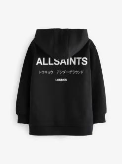 Noir - SmallSaints Oversized Underground Pullover Sweat-shirt à capuche