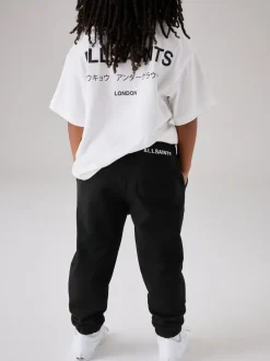 Noir - SmallSaints Pantalon de jogging Underground à poignets droits en 100% coton