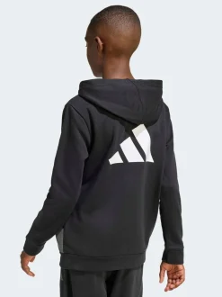 Noir - Sweat à capuche adidas color block