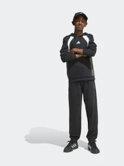 Noir - Sweat à capuche adidas color block