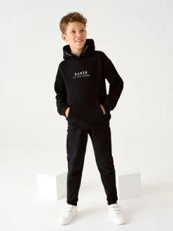 Noir - Sweat à capuche Baker by Ted Baker épais à enfiler