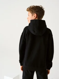 Noir - Sweat à capuche Baker by Ted Baker épais à enfiler