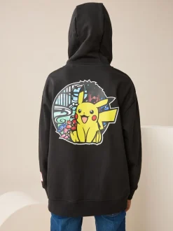 Noir - Sweat à capuche graphique Pokemon (4-16ans)