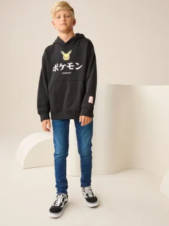 Noir - Sweat à capuche graphique Pokemon (4-16ans)