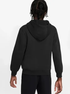 Noir - Sweat à capuche Nike Club zippé en polaire