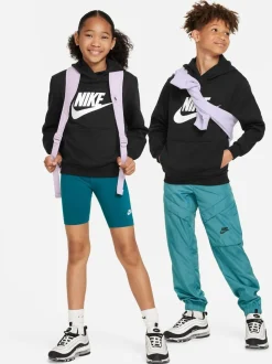 Noir - Sweat à capuche Nike Club polaire avec logo