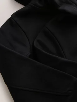 Noir - Sweat à capuche zippé (3-16ans)