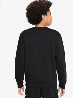 Noir - Sweat Nike Club en polaire