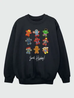 Noir - Sweat-shirt Brands In Marvel Gingerbread Avengers