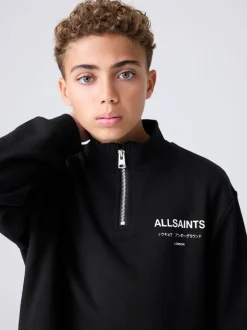 Noir - Sweat-shirt smALLSAINTS Underground oversize à demi-fermeture éclair