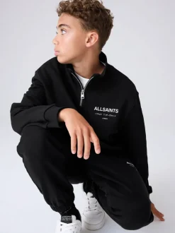 Noir - Sweat-shirt smALLSAINTS Underground oversize à demi-fermeture éclair