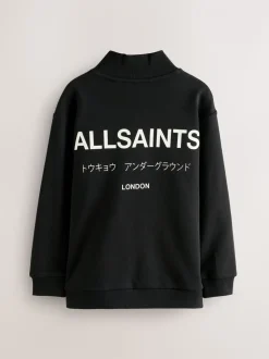 Noir - Sweat-shirt smALLSAINTS Underground oversize à demi-fermeture éclair