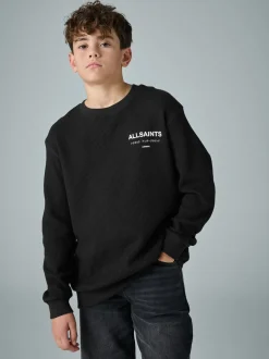 Noir - Sweat-shirt smALLSAINTS Gaufré Underground oversize à Col rond