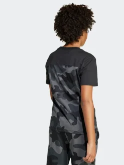 Noir - T-shirt adidas Essentials Camo en coton pour enfant