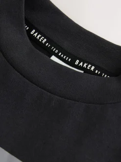 Noir - T-shirt graphique oversize Baker by Ted Baker