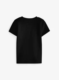Noir - T-shirt Manches courtes (3mths-7yrs)