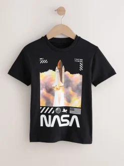 Noir - T-shirt NASA à manches courtes (3-16ans)