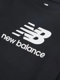 Noir - T-shirt New Balance New Balance manches longues en jersey à logo empilé pour enfant