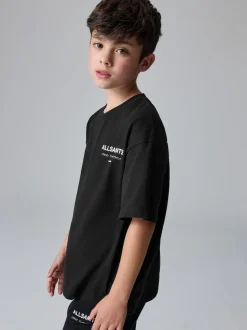 Noir - T-shirt smALLSAINTS oversize en Coton à Col rond