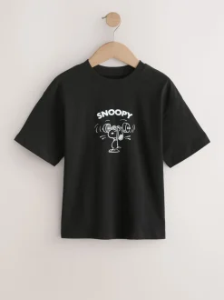 Noir - T-shirt Snoopy à manches courtes (3-16ans)