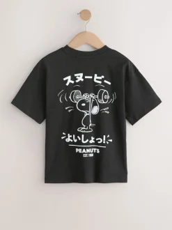 Noir - T-shirt Snoopy à manches courtes (3-16ans)