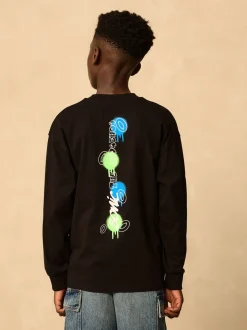 Noir - T-shirt Sonic à manches longues (3-16ans)