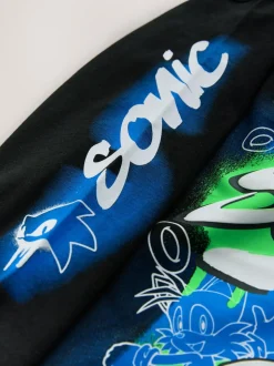 Noir - T-shirt Sonic à manches longues (3-16ans)