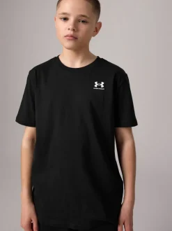 Noir - T-shirt Under Armour Sportstyle à manches courtes