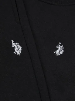 Noir - U.S. Polo Assn. Ensemble Sweat-shirt Col rond et Survêtement Double Horsemen