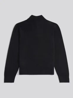 Noir - U.S. Polo Assn. Pull quart de zip en maille riche en coton