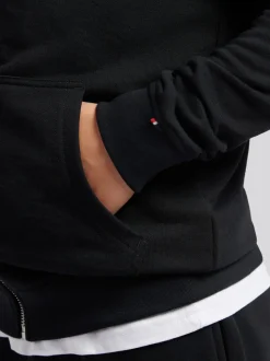 Noir - U.S. Polo Assn. Sweat-shirt à capuche zippé Double Horsemen