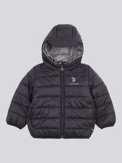 Noir - U.S. Polo Assn. Veste matelassée à capuche avec visière