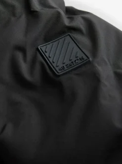 Noir - Veste imperméable à capuche de poids moyen (3-17ans)