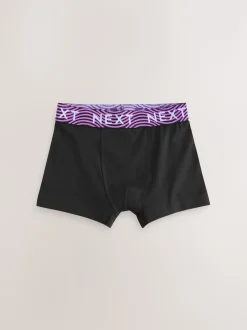Noir avec taille brillante - Lot de 7 boxers (2-16ans)