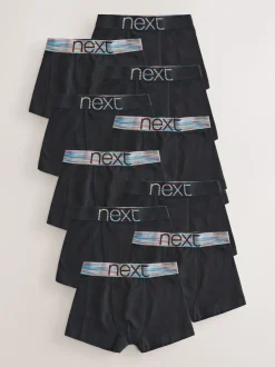 Noir avec taille brillante - Lot de 10 boxers (1.5-16ans)