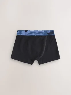 Noir avec taille camouflage - Lot de 5 boxers (2-16ans)
