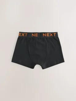 Noir avec taille de couleur contrastante - Lot de 5 boxers (1.5-16ans)