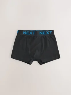 Noir avec taille de couleur contrastante - Lot de 5 boxers (1.5-16ans)
