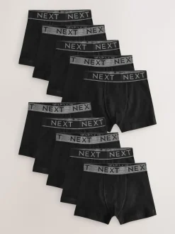 Noir avec taille grise - Lot de 10 boxers (1.5-16ans)
