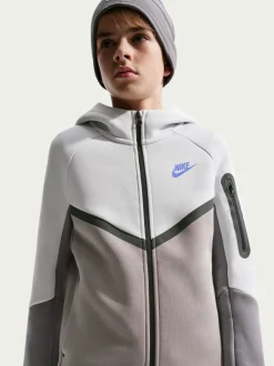 Noir chrome - Sweat à capuche zippé Nike Tech Fleece