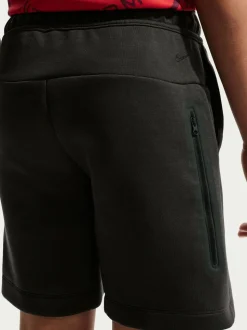 Noir gris - Short Nike Tech en molleton