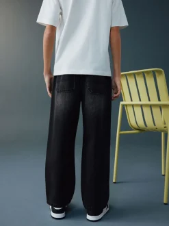 Noir lavé - Jean en denim à enfiler (3-16ans)