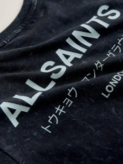 Noir lavé - T-shirt smALLSAINTS oversize en Coton à Col rond