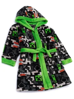 Noir Minecraft - Peignoir Vanilla Underground unisexe en polaire pour enfant
