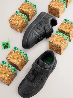 Noir Minecraft - School Fermeture par contact Elastic Lace Chaussures